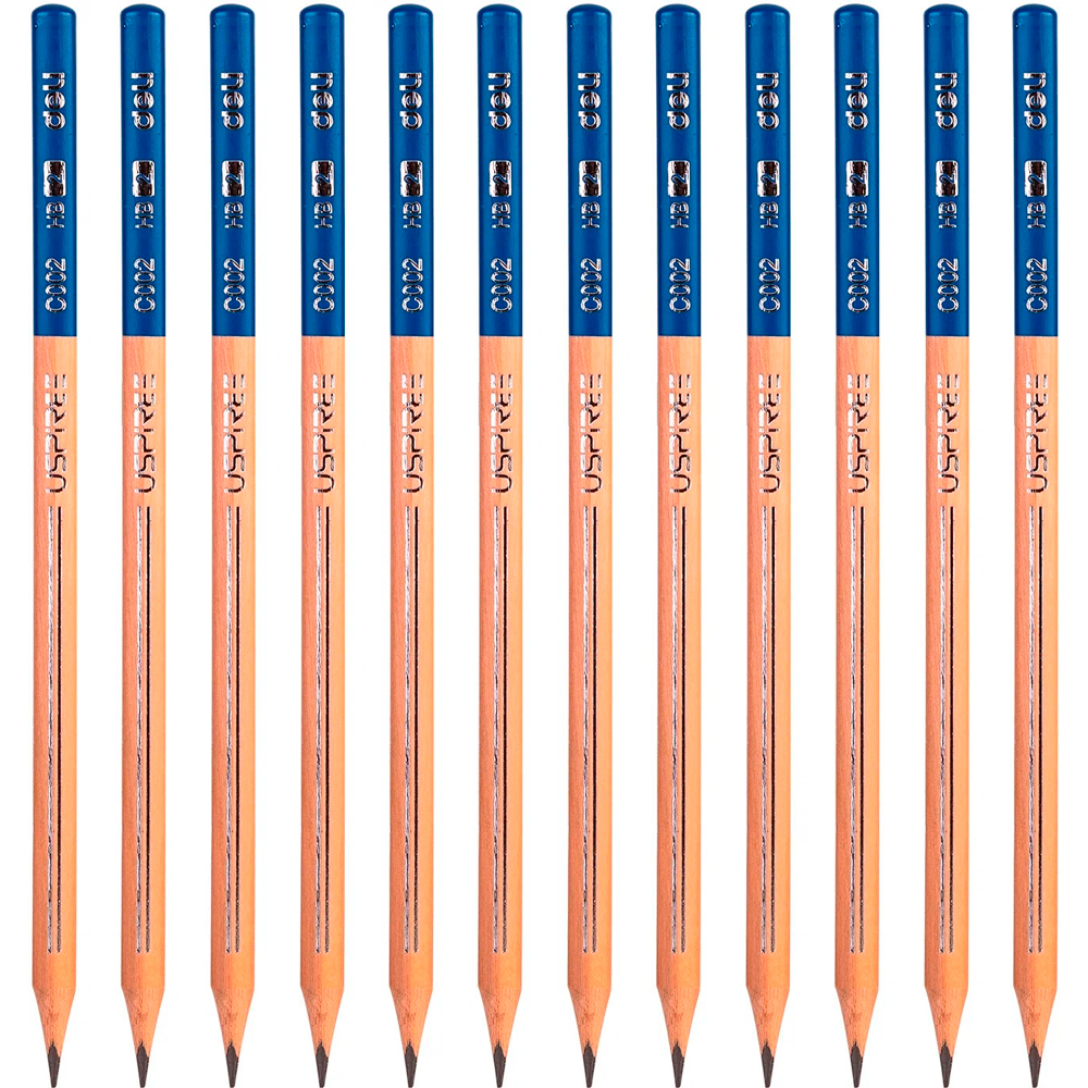 Карандаш простой "Deli Uspire", HB, ассорти