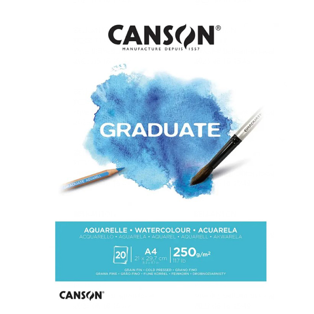 Блок-склейка бумаги для акварели "Canson Graduate"