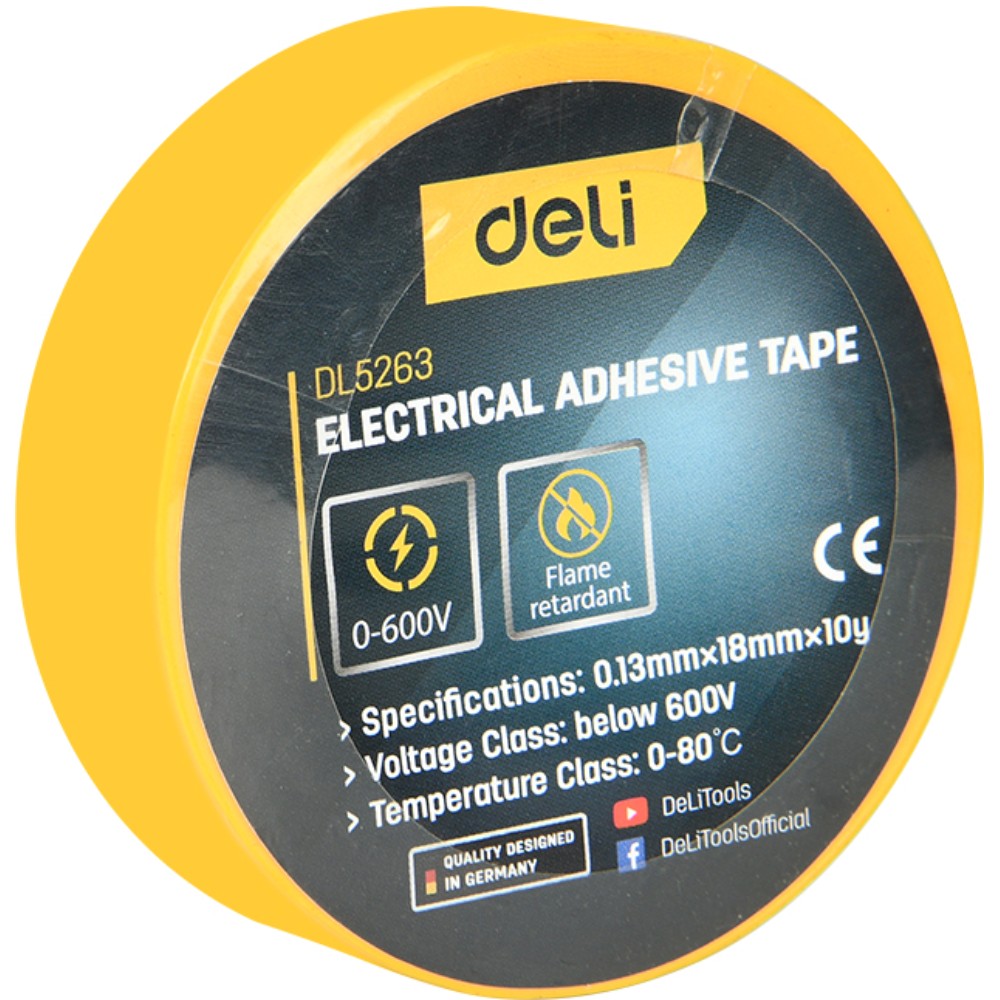 Изолента ПВХ Deli 130 мкм