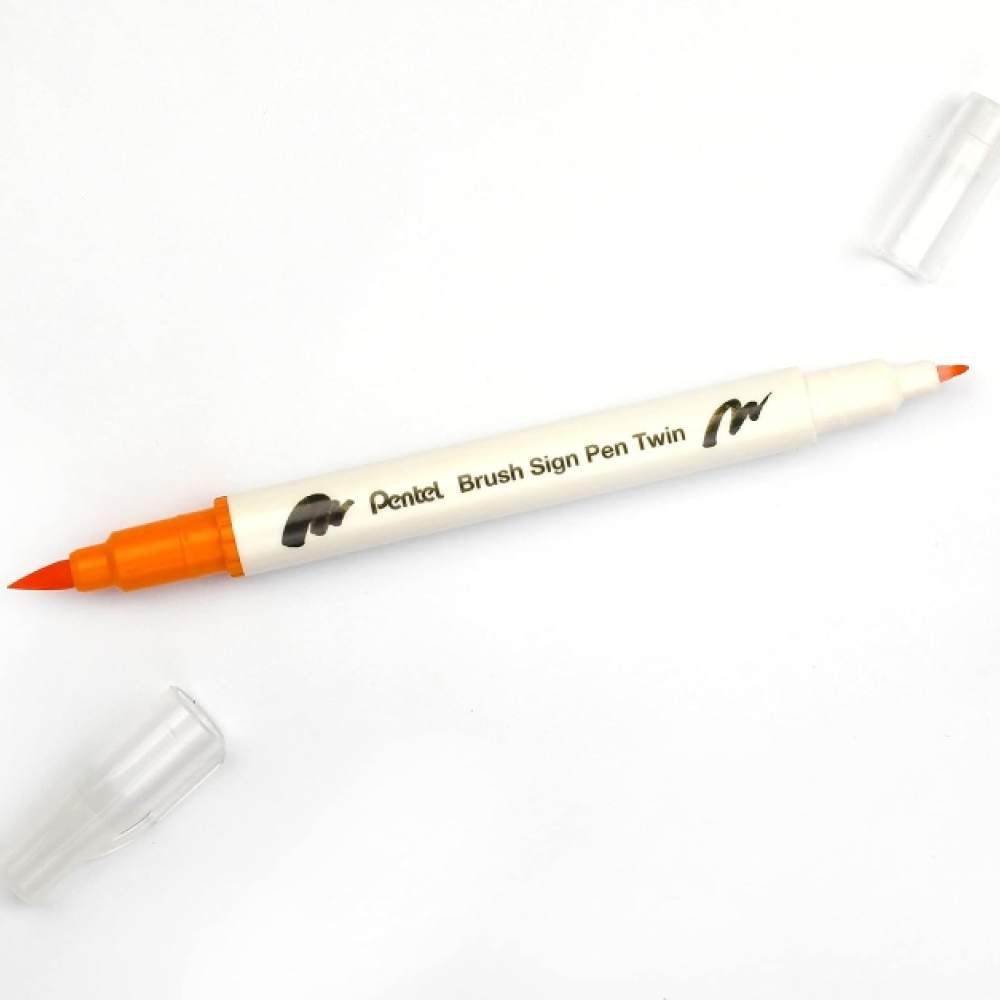 Маркер-кисть "Brush Sign pen twin", 18 шт - 5