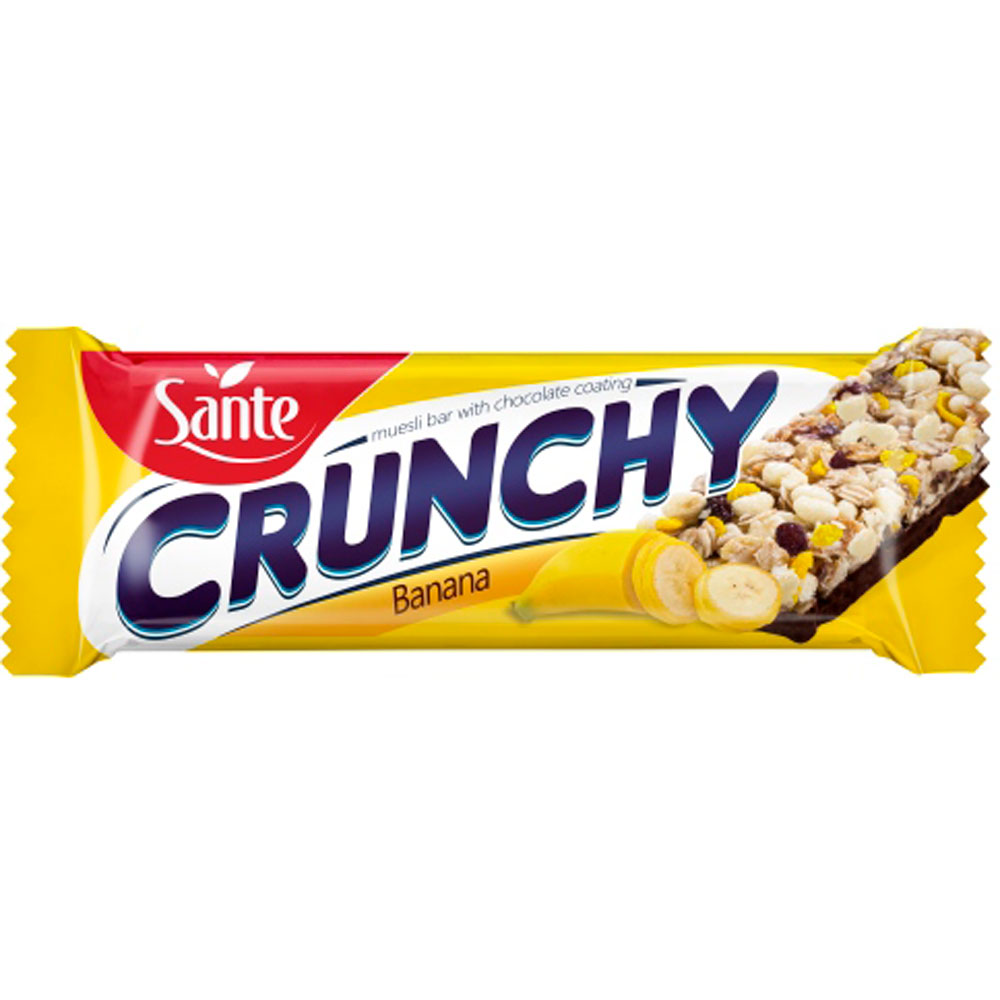 Батончик-мюсли "Crunchy" с бананом в шоколаде, 40 г