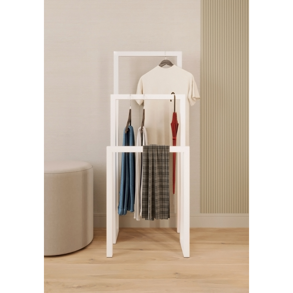 Вешалка напольная ALLERD 120 GEON, белый муар - 2