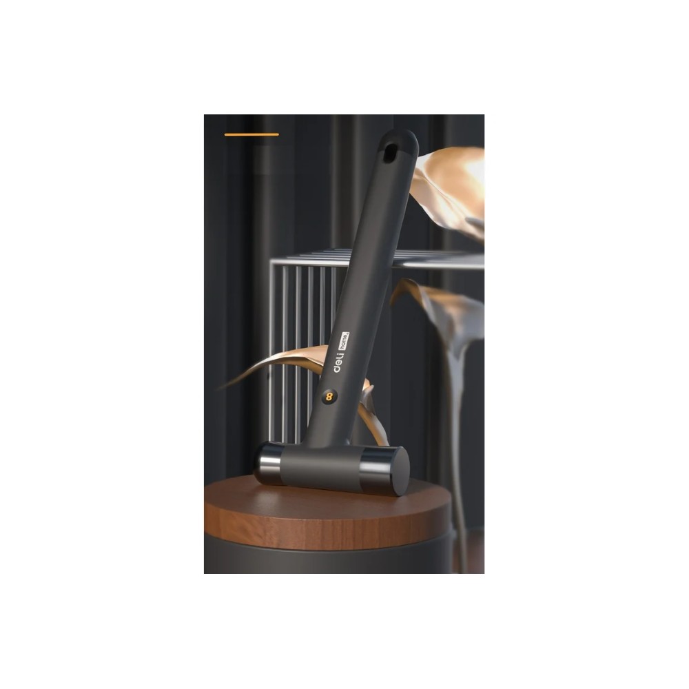 Молоток Deli HS EHT7008, 0,25 кг, Soft Touch, черный - 7