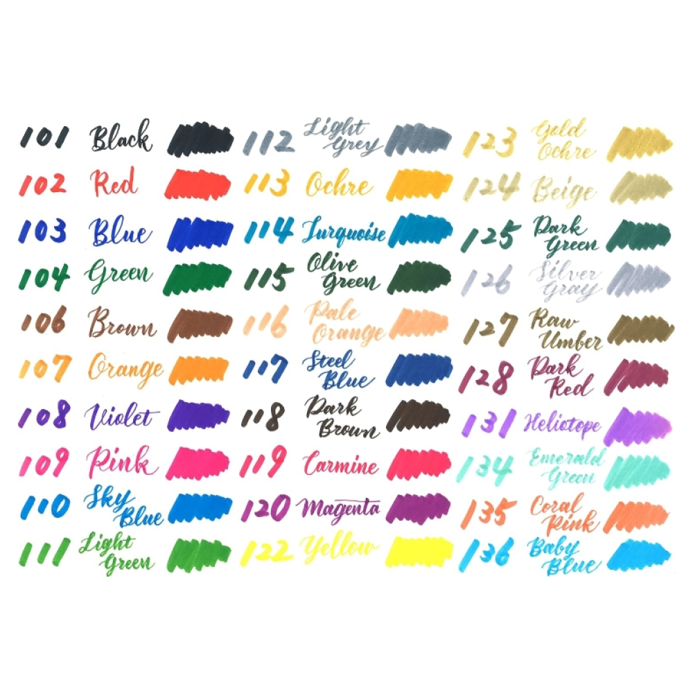 Маркер-кисть "Brush Sign pen twin", 30 шт - 3