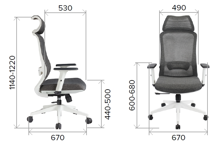Кресло д/руководителя EVERPROF Phoenix сетка, черный, крестов. пластик - 5