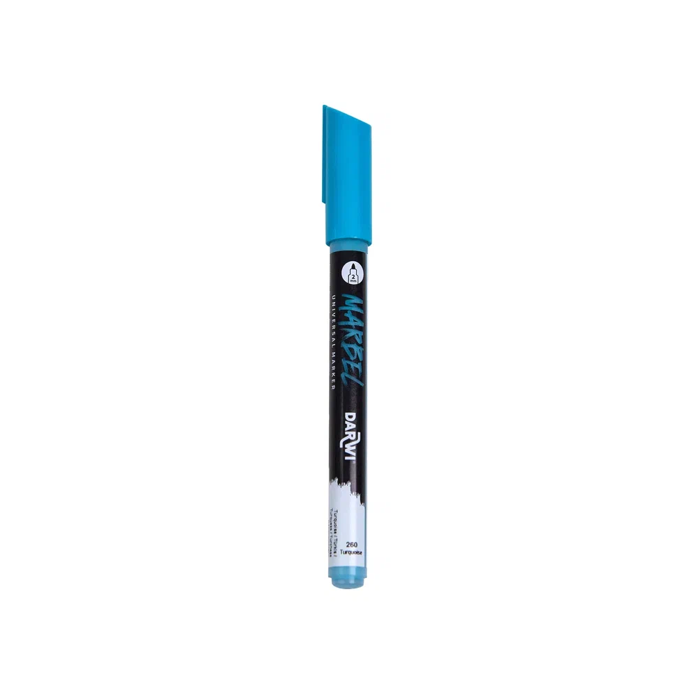 Маркер акриловый "Darwi.Marbel" 260, бирюзовый