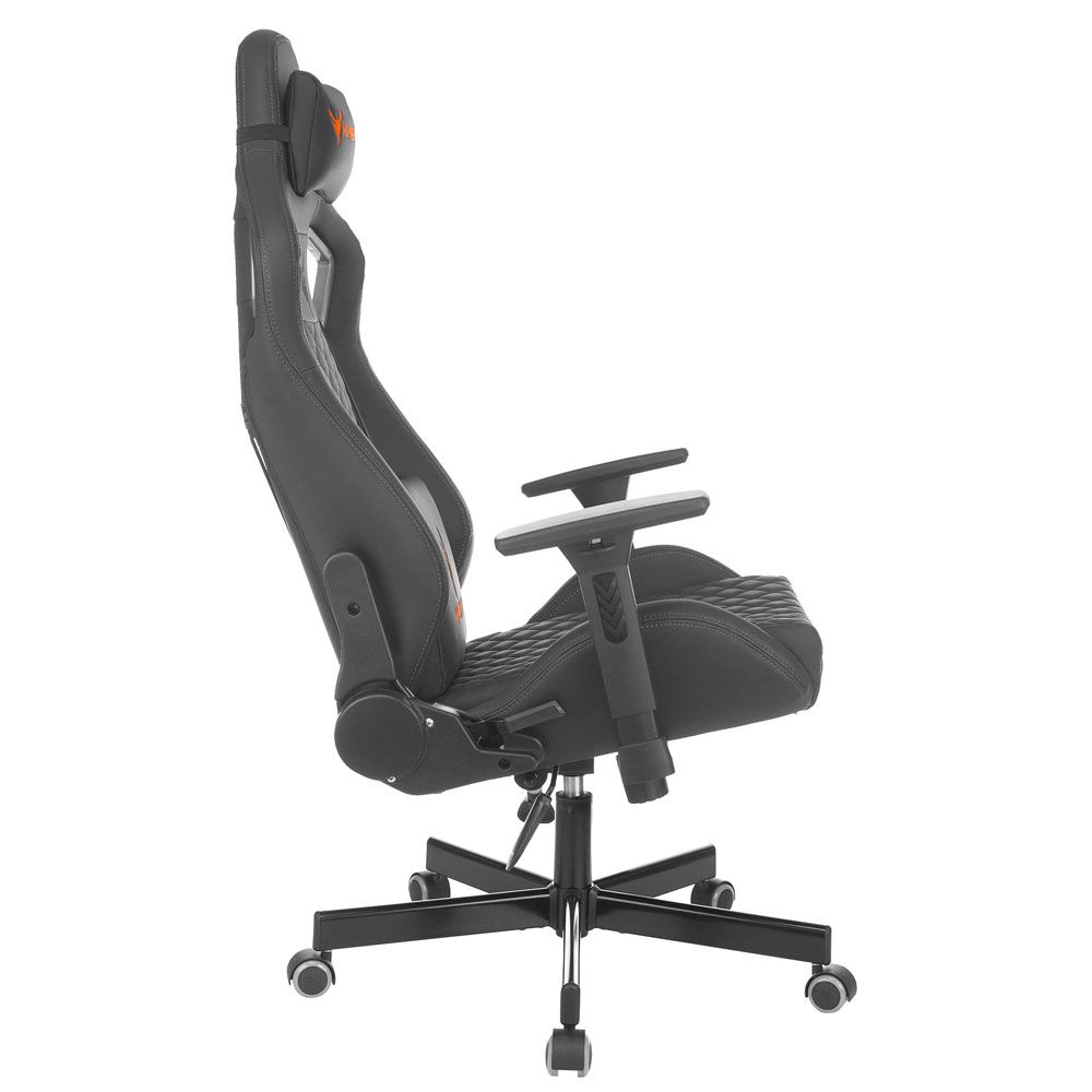 Кресло игровое Бюрократ "Knight Outrider", экокожа, металл, черный ромбик - 3