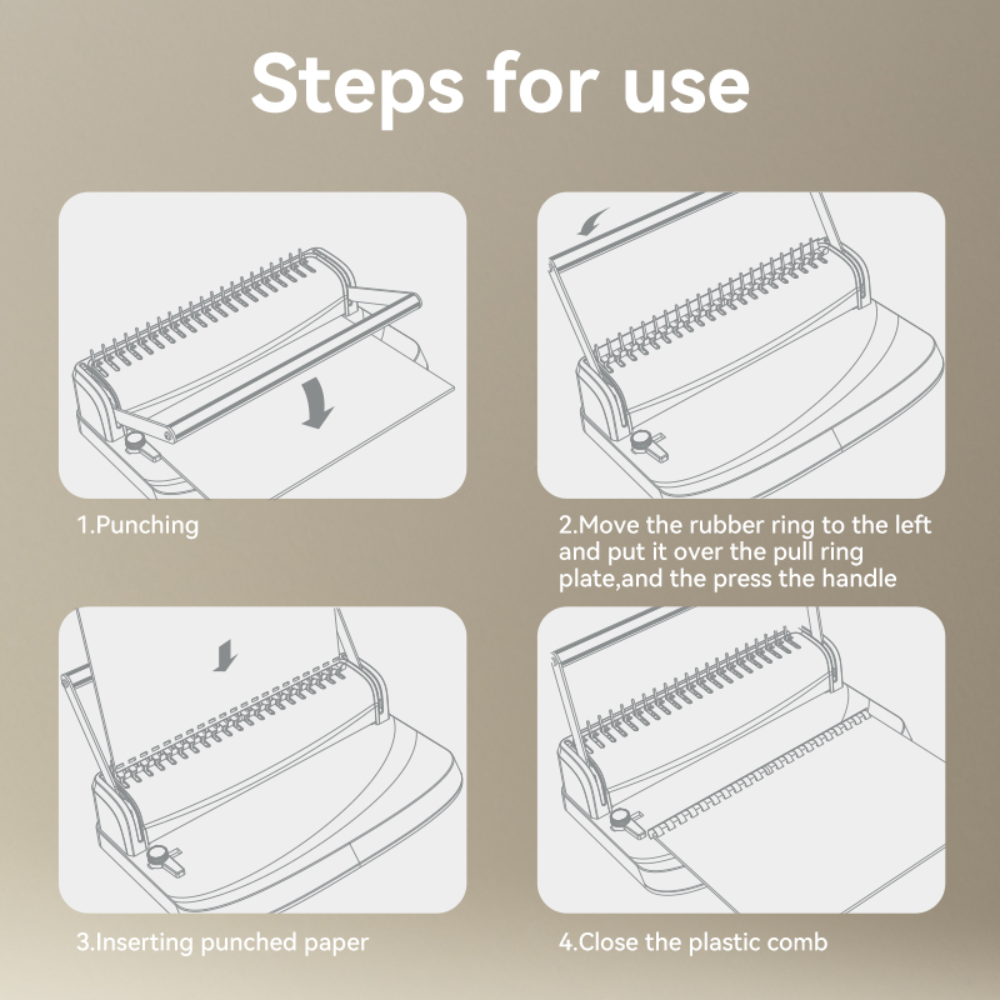 Перфобиндер Deli Plastic Binder T311  - 8