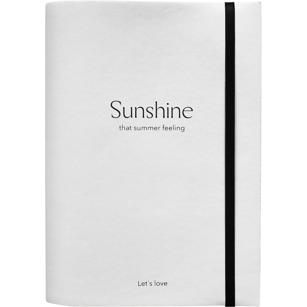 Ежедневник недатированный "Sunshine", А5, 2025, на резинке, белый