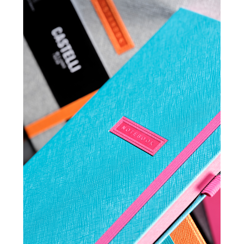 Блокнот "Shell turquoise", А5, 96 листов, голубой, срез розовый - 6