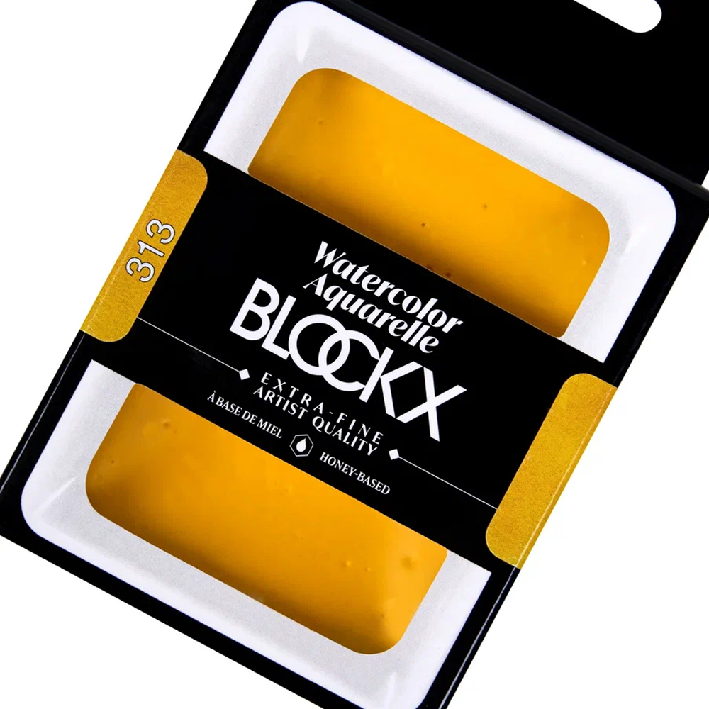 Краски акварельные "Blockx. Giant pan", 313 основной желтый, 18 мл., кювета - 3