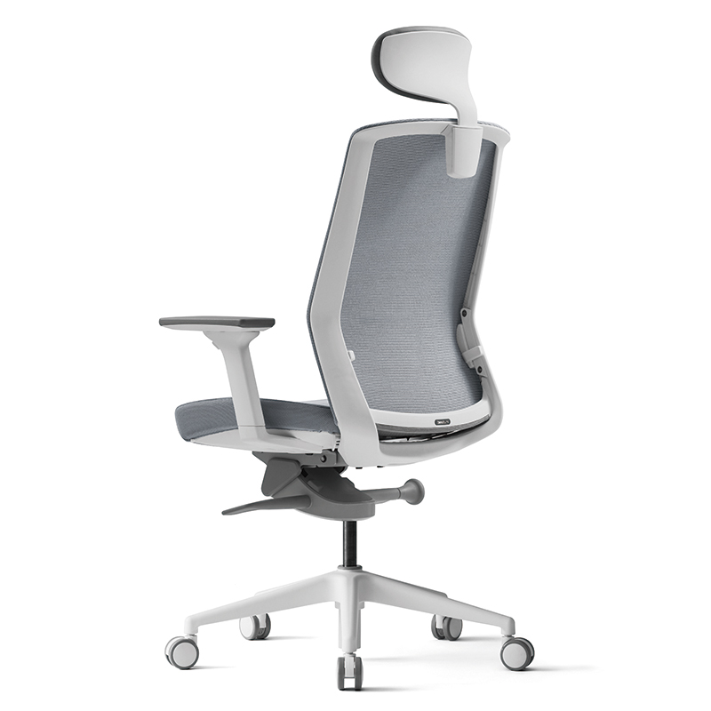 Кресло для руководителя BESTUHL "J1", сетка, ткань, пластик, серый - 3