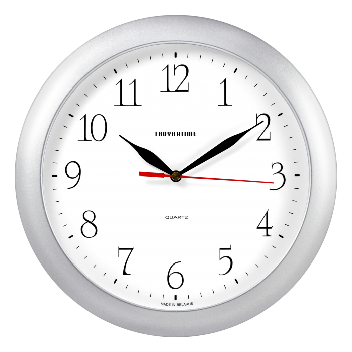 Часы настенные "966649", серебристый