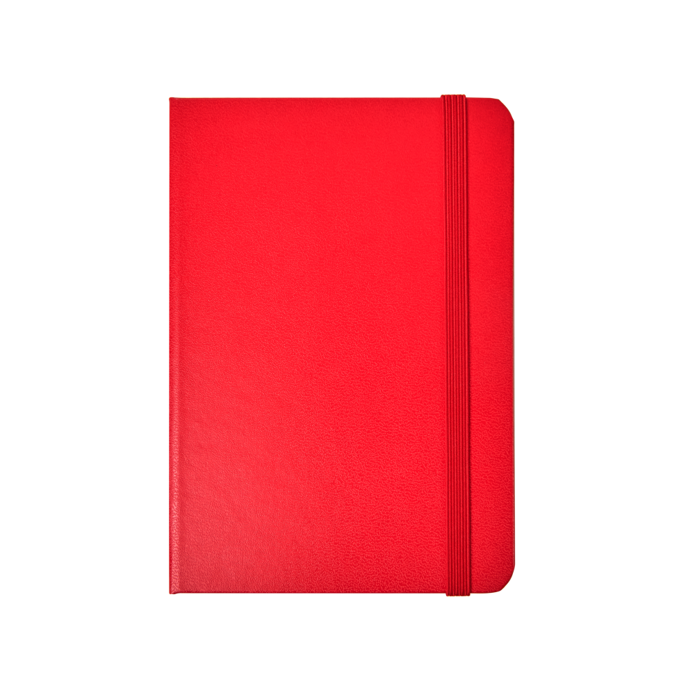 Блокнот "1818-16", А5, 96 листов, на резинке, красный