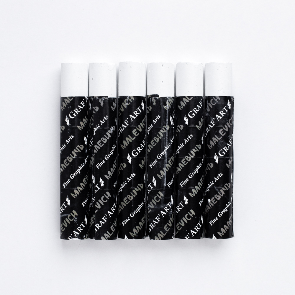 Пастель масляная "Малевичъ" профессиональная, белая, 6 шт. - 5