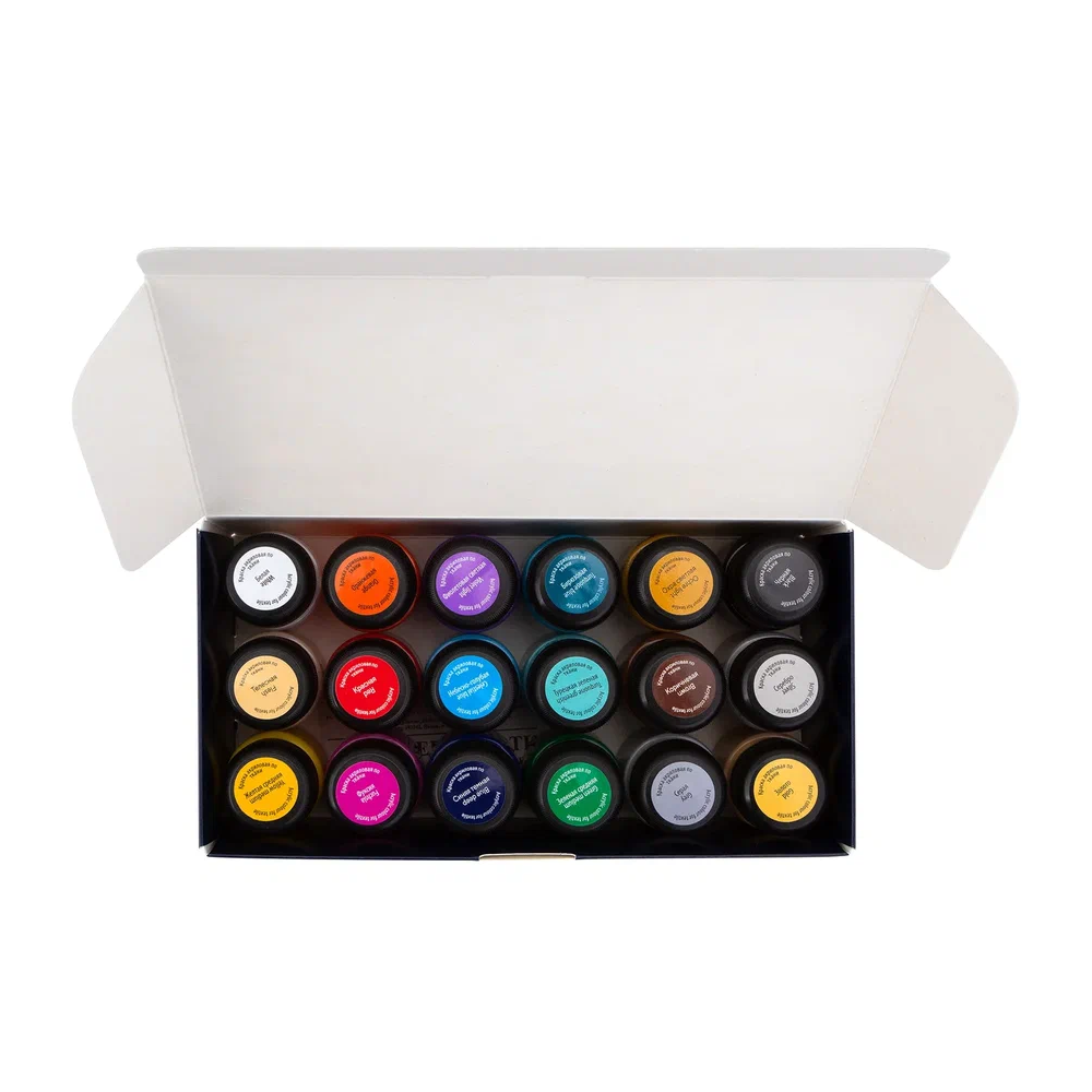 Краска акриловая по ткани "Декола", набор 18 цветов, 20 мл, банки - 7