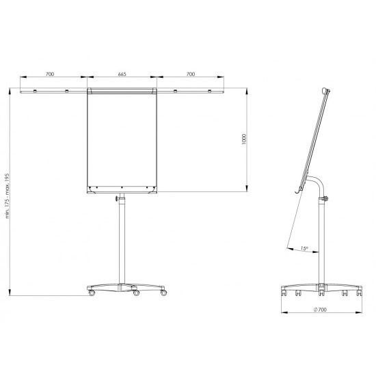 Флипчарт 2x3 "Mobilchart Pro" (TF02), 70x100 см - 2