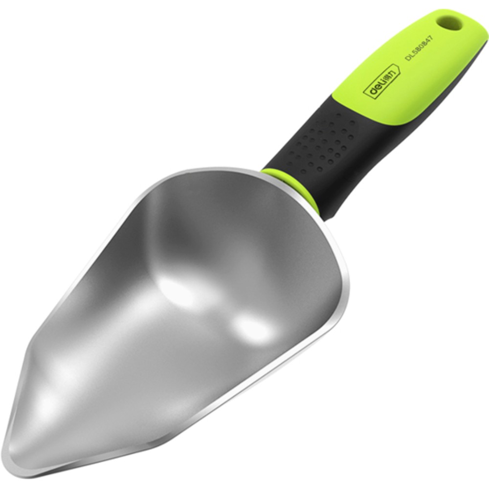 Набор садовых инструментов "Deli", 5 предметов (секатор, лопата 2 шт, грабли, щетка), зеленый, черный 