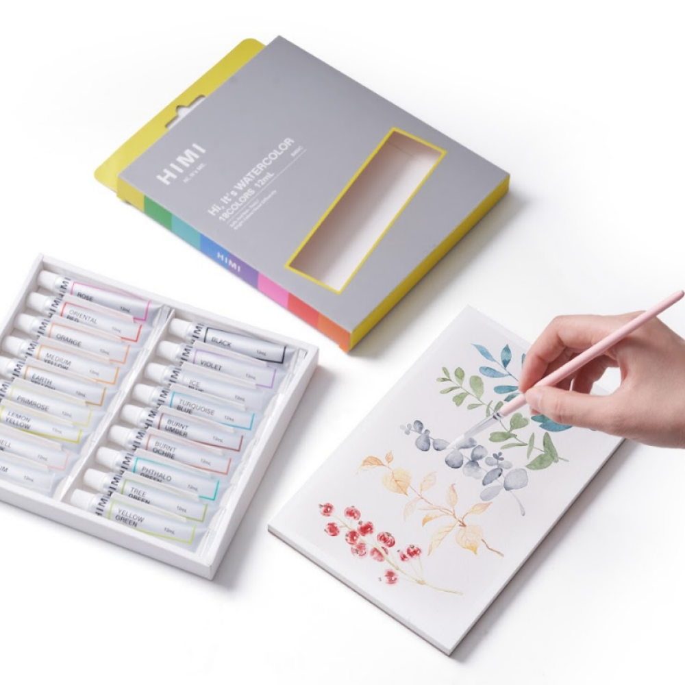 Краски акварельные "Himi Miya", 18 цветов, тубы - 5