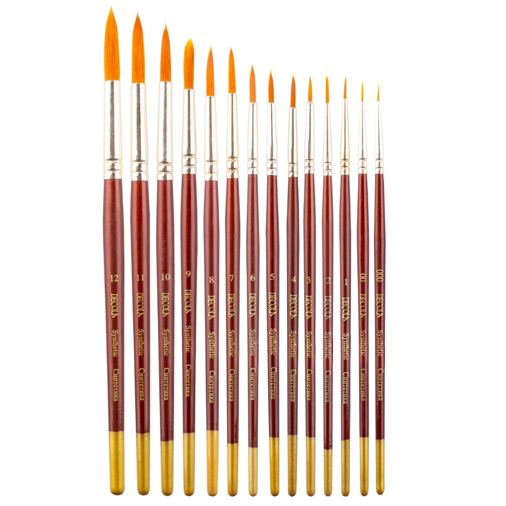 Кисть "Decola", синтетика, круглая, №12 - 3