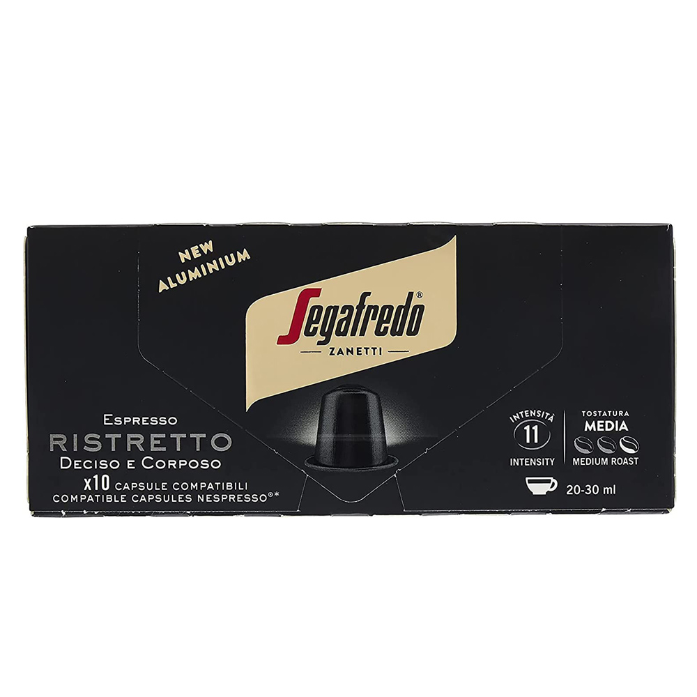 Капсулы "Segafredo" Ristretto для кофемашин Nespresso, 10 порций