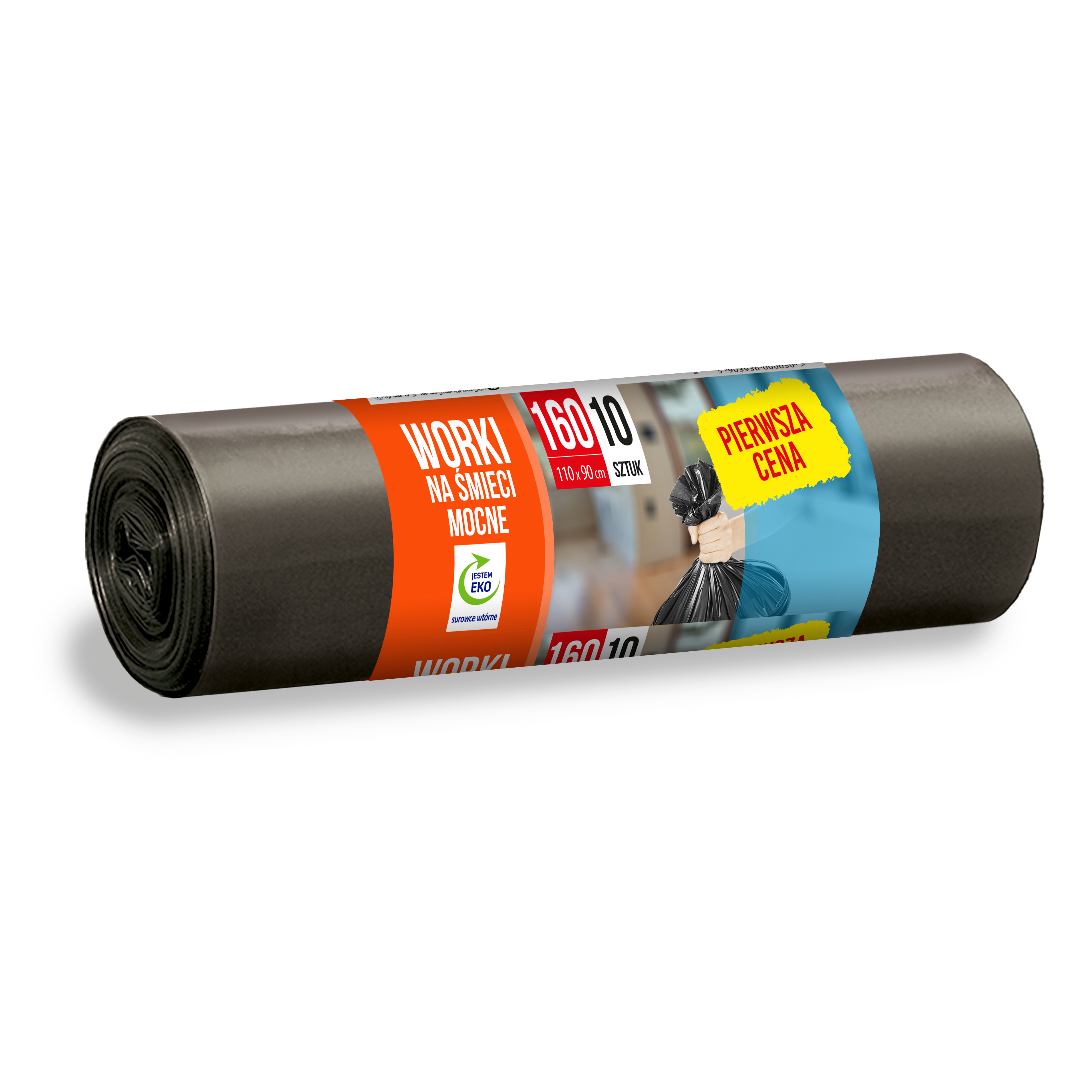 Мешки для мусора "Pierwsza Cena", 30 мкм, 160 л, 10 шт/рулон