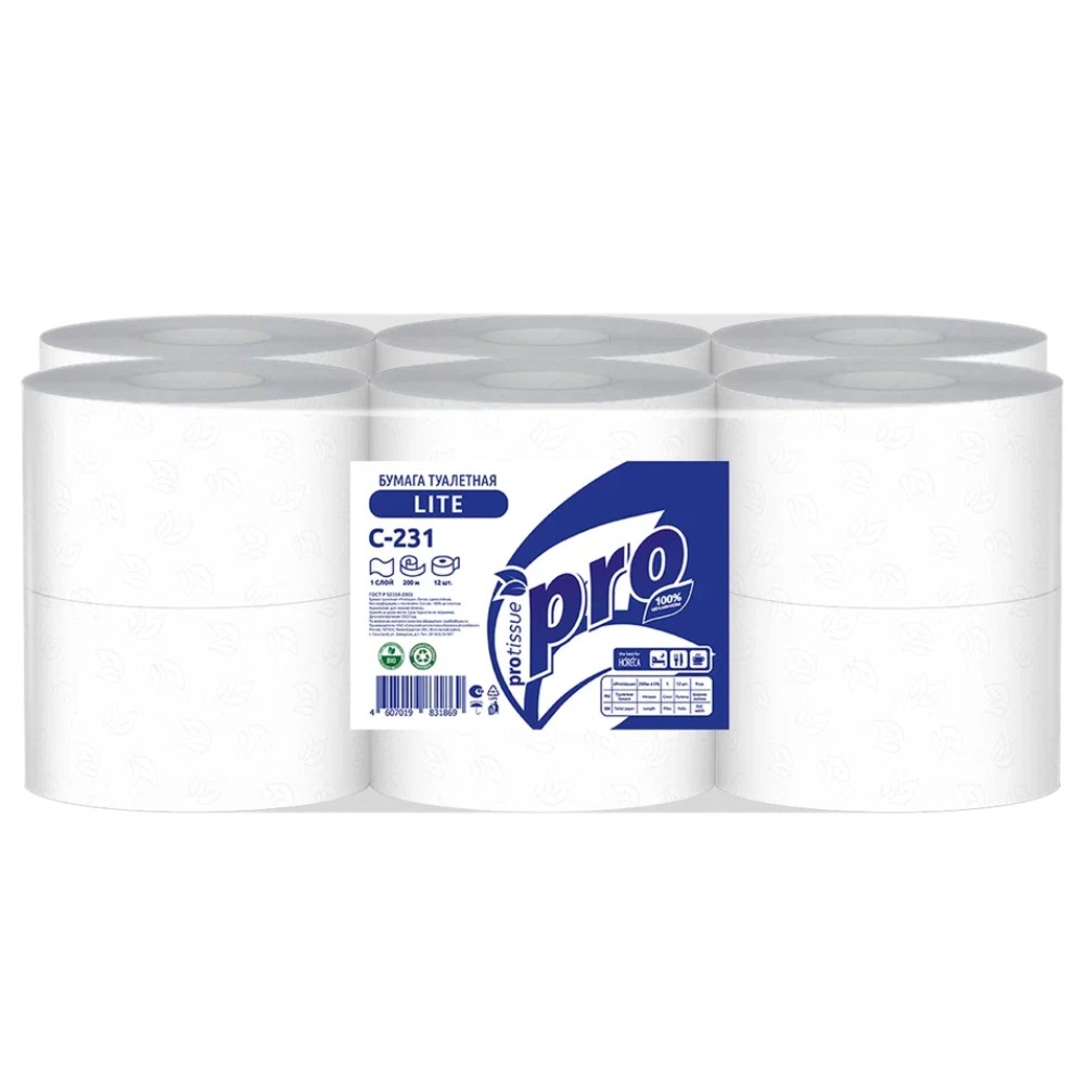 Бумага туалетная  PROtissue 200м