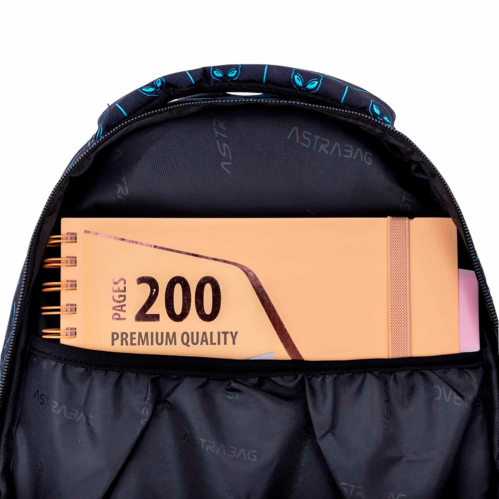 Рюкзак школьный "Neon Ufo", черный  - 8