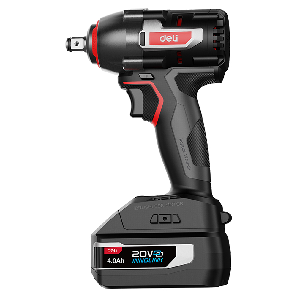 Аккумуляторный гайковерт Deli RS EDE231, 20 В, 500 Нм, 2 АКБ, 4 Ач, З/У 2А, коробка - 3