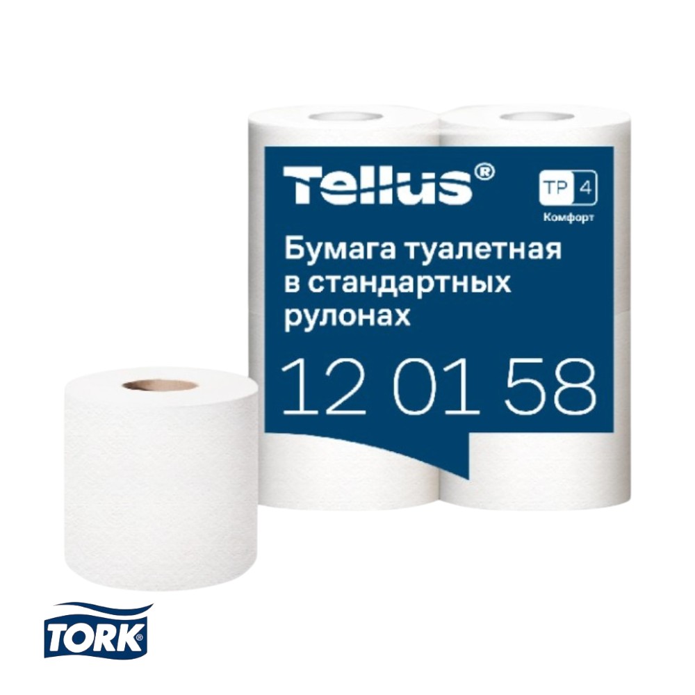 Бумага туалетная Tellus Комфорт, TP4