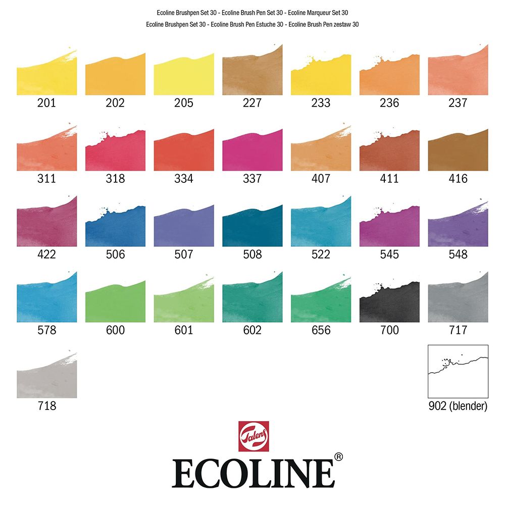 Набор акварельных маркеров "Ecoline", 30 шт., ассорти - 2