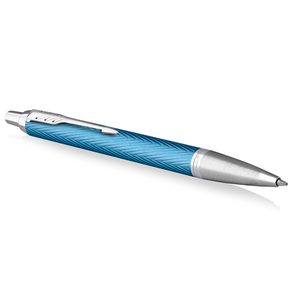 Ручка шариковая автоматическая Parker "IM Premium Blue Grey CT", 1.0 мм, синий, серый, стерж. синий