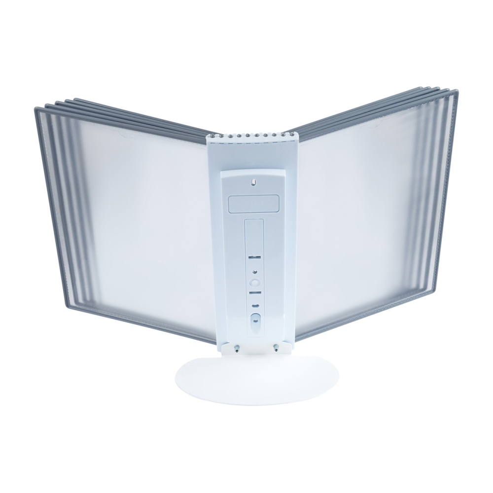 Стойка информационная настольная "OfficeSpace", A4, 10 демопанелей, серый