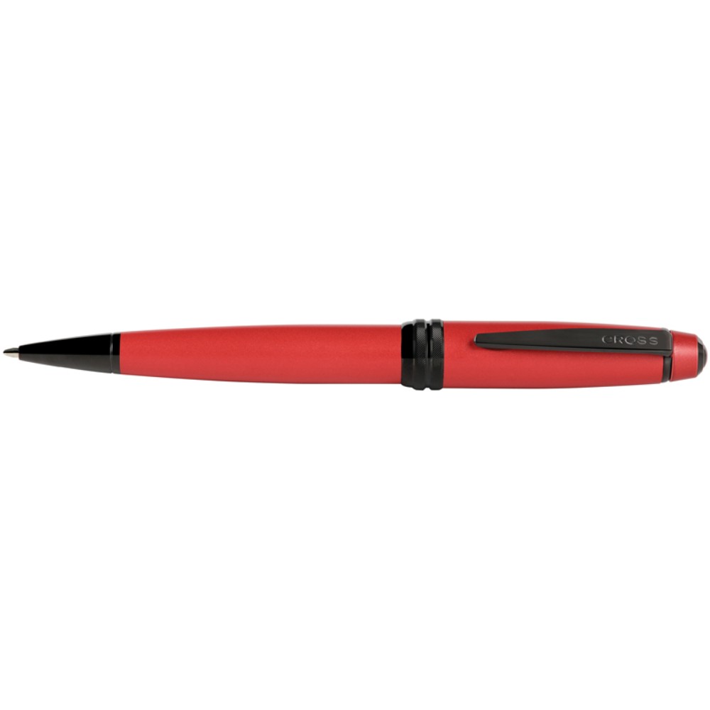 Ручка шариковая автоматическая "Bailey Matte Red Lacquer" в подарочная упаковка, 0.7 мм, красный, черный, стерж. черный