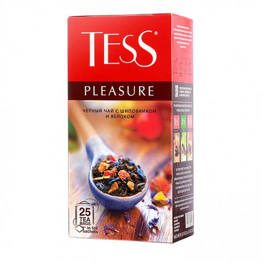 Чай "Tess" Pleasure, 25 пакетиковx1.5 г, черный