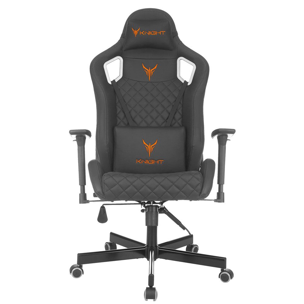 Кресло игровое Бюрократ "Knight Outrider", экокожа, металл, черный ромбик - 2