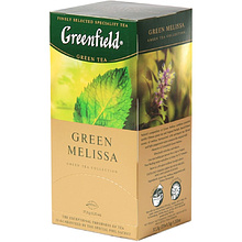 Чай "Greenfield" Green Melissa, 25 пакетиковx1.5 г, зеленый