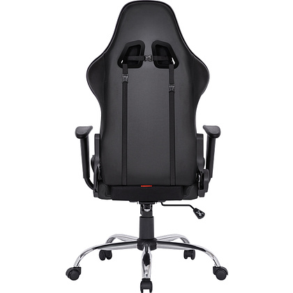 Кресло игровое Defender "Racer", искусственная кожа, металл, черный, красный - 6