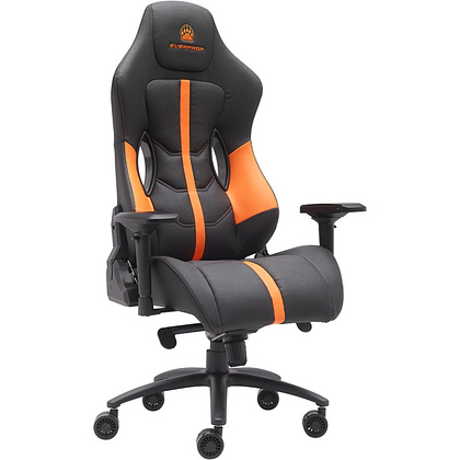 Кресло игровое EVERPROF "Jaguar", экокожа, металл, черный, оранжевый