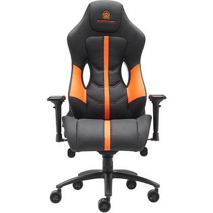 Кресло игровое EVERPROF "Jaguar", экокожа, металл, черный, оранжевый - 3