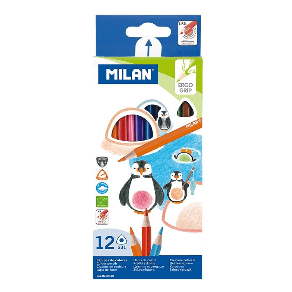 Цветные карандаши "Milan 231", 12 цветов