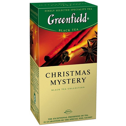 Чай "Greenfield" Christmas Mystery, 25 пакетиков x1.5 г, черный
