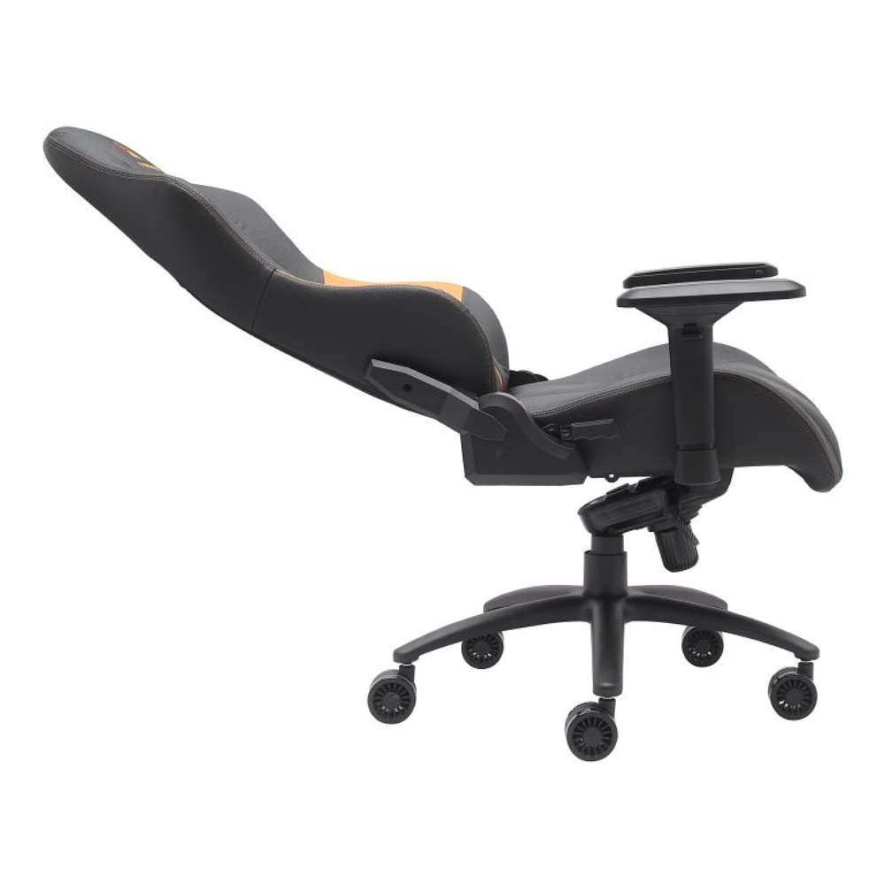 Кресло игровое EVERPROF "Jaguar", экокожа, металл, черный, оранжевый - 6