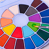 Набор красок акварельных "Himi Miya", 24 цвета, кюветы, голубой футляр - 3