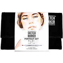 Набор маркеров перманентных двусторонних "Sketchmarker Portrait Set"