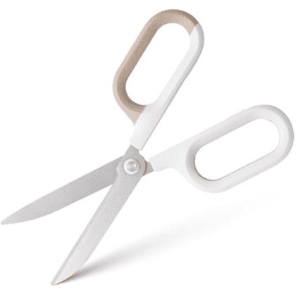 Ножницы "Deli NS056", 15.5 см, белый