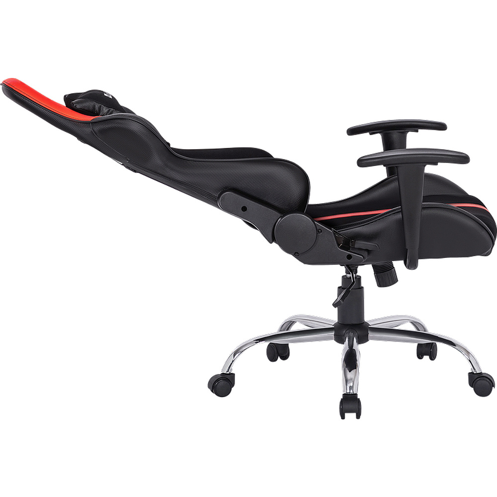 Кресло игровое Defender "Racer", искусственная кожа, металл, черный, красный - 5