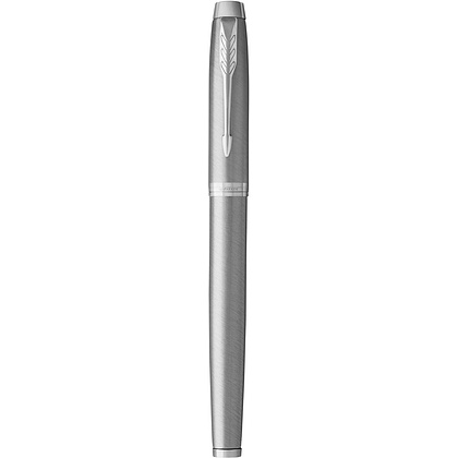 Ручка перьевая Parker "IM Essential F319 Brushed Metal CT", F, серебристый, патрон синий - 3