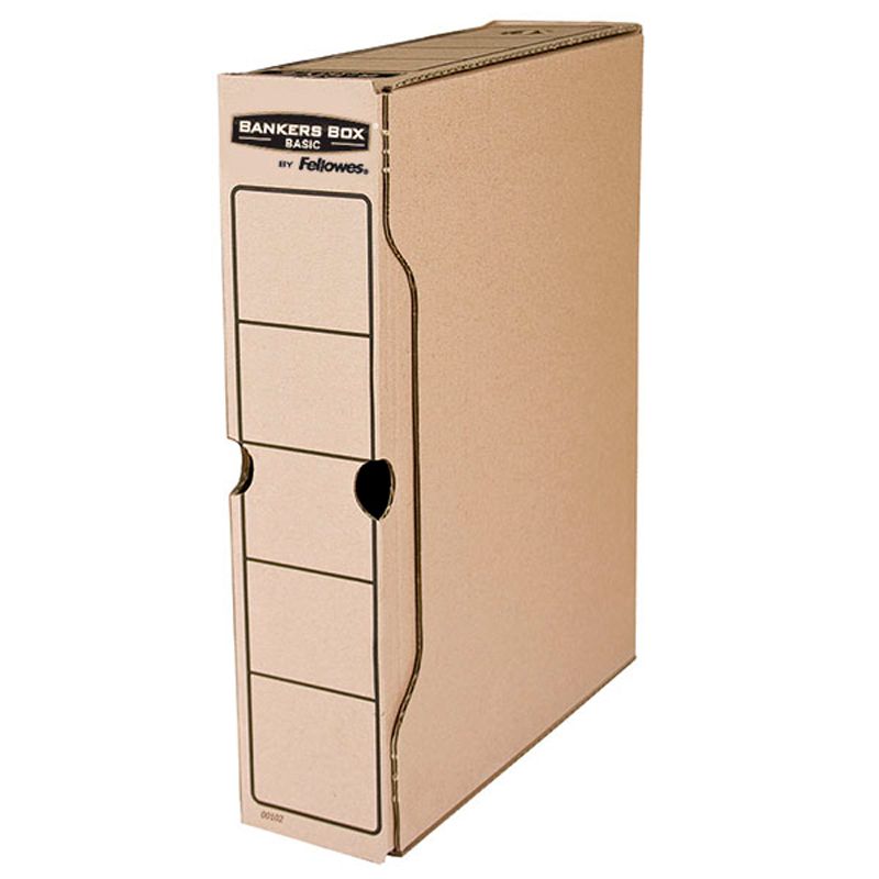 Короб архивный Bankers Box "Basic", 80x260x312, гофрокартон